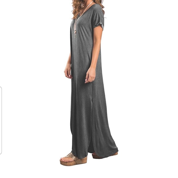 Casual Loose Pocket Long Maxi Dress - Picture 3 of 6